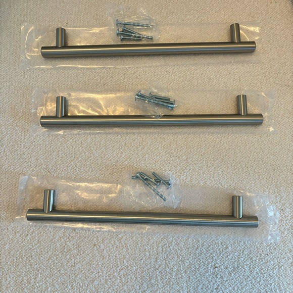 Bar Drawer Pulls Stainless Steele 8 7/8 center to center (set of 3) - Picture 7 of 7